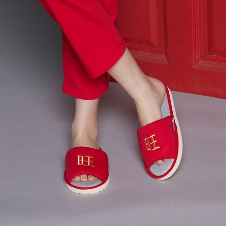 新年系列｜ 旺旺開口室內拖鞋-喜氣紅(M/L)