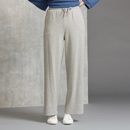 細絨休閒長褲-寧靜灰