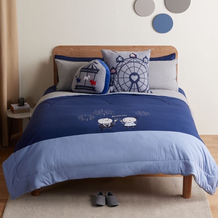 綻放40 四季被-靛藍