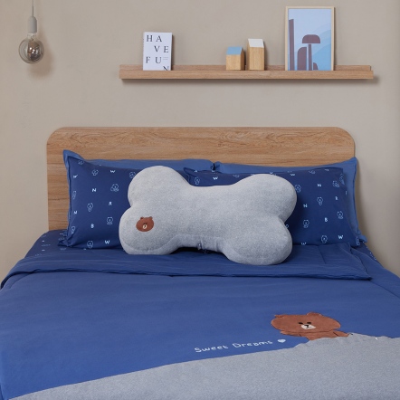 LINE FRIENDS｜甜夢熊大 四季被-紳士藍