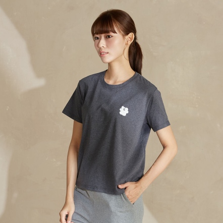 DINOTAENG | BOBO圓領短袖上衣-永恆灰