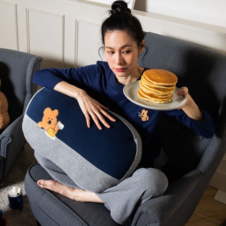 DINOTAENG | 鬆餅多功能靠枕-靚藍