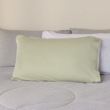 素面雙色信封式枕套1入-鼠尾草綠