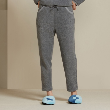 搖粒絨長褲-岩石灰