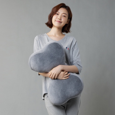 素面中骨頭抱枕-岩石灰