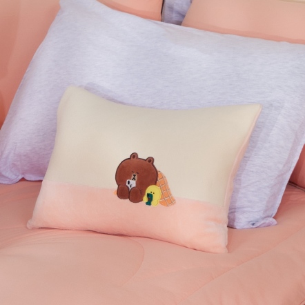 LINE FRIENDS｜熊大莎莉方形抱枕（30x45公分）