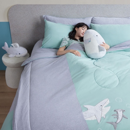 與鯊共游 四季被-薄荷綠
