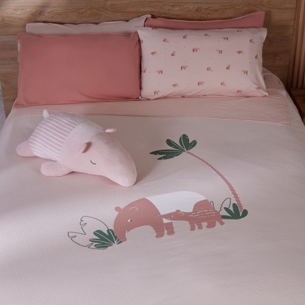 馬來貘 薄紗毯-香檳粉