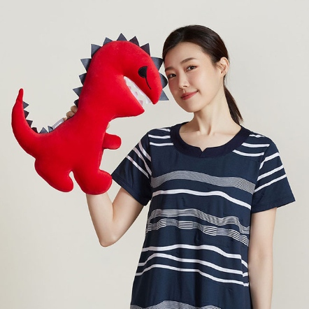 恐龍哥抱枕-熱情紅