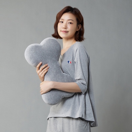 素面小骨頭抱枕-迷霧灰